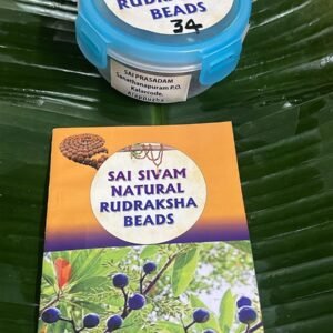 34 Energised Rudraksham Beads + 1 Meru Bead Box Untied
