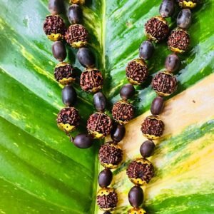Rudraksham With Lotus Giant Japa Mala